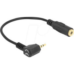 DELOCK 65674 - Cable de audio, conector jack de 2,5 mm a acoplamiento de 3,5 mm
