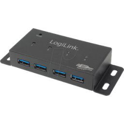 LOGILINK UA0149 - USB 3,0 Hub 4 puerto con fuente de alimentación, metal