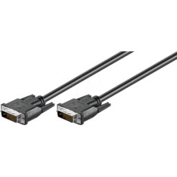 GOOBAY 93573 - Cable DVI para monitor DVI-D de 24+1 conectores, enlace doble, 1
