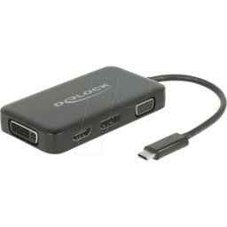 DELOCK 63929 - Adaptador Conector USB tipo C > VGA, HDMI, DVI, DisplayPort
