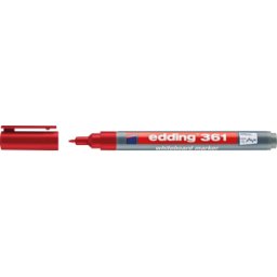 EDDING 361RT - Marcador para pizarra blanca, 1,0 mm, rojo
