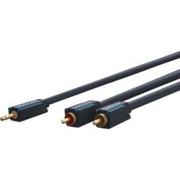 CLICKTRONIC CLICK 70465 - Cable adaptador, conector jack de 3,5 mm a 2 RCA, 1 m