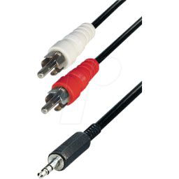 MAXTRACK MATR A49-10 - Cable adaptador, trinquete de 3,5 mm a 2 RCA, 10,0 m