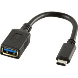 LOGILINK CU0098 - Cable USB 3.0, conector C macho a conector hembra USB 3.0 a, 0,1