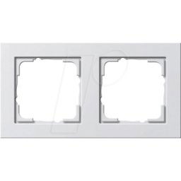 GIRA E2 RA2 RWG - Marco E2 Puro blanco brillante, 2 pliegues