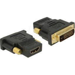 DELOCK 65466 - Adaptador DVI, conector macho DVI 24+1 a conector hembra HDMI