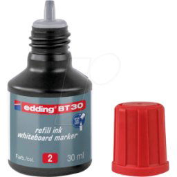 EDDING BT30002 - Tinta de relleno, marcador para pizarra blanca, BT 30, rojo