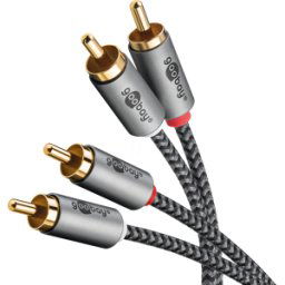 GOOBAY 65294 - Cable de audio RCA, 2 conectores RCA, 3 m