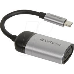 VERBATIM 49145 - Adaptador USB C > 1 VGA, 1080p, 10 cm