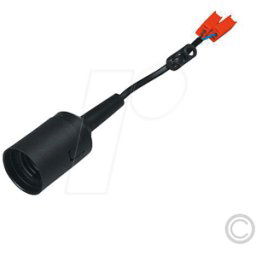 GREENLED GL 2787 - E27, colgante de construcción, negro, abrazadera de la luminaria