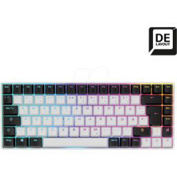 SHARKOON SHARK SGK50S3WB - Teclado para juegos, USB, RGB, Gateron Brown, Hot Swap