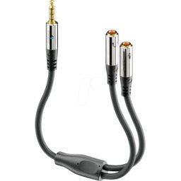 SONERO SON ACA001 - Cable adaptador de 3,5 mm a 2 auriculares de 3,5 mm de 0,2 m