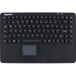 KEYSONIC 28037 - Teclado, USB, silicona, IP68, touchpad, negro