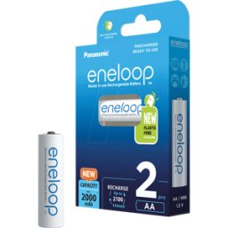 PANASONIC ENELOOP 2XAAB - Eneloop, batería NiMH, AA (Mignon), 2000 mAh, paquete de