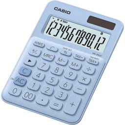 CASIO MS20UC-LB - Calculadora de sobremesa CASIO, solar, azul claro