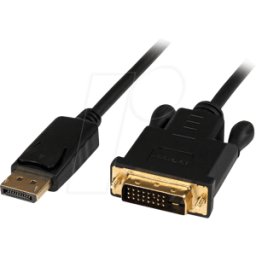 STARTECH.COM ST DP2DVIMM3BS - Cable activo Conector DisplayPort > Conector DVI 0,9 m..