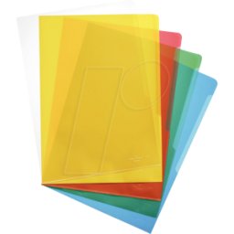 DURABLE 233700 - Fundas transparentes, a4, clasificadas por colores, 100 unidades