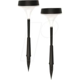 SHENZHEN OECO SOLAR OC-GL037B - Paquete de 2 led de luz solar, negro, IP65, 3000 K..
