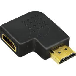 LOGILINK AH0008 - Adaptador, conector macho HDMI a hembra, acodado a la izquierda,