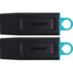 KINGSTON DTX/64GB-2P - Memoria USB, 64 GB USB3.2 Gen 1 DataTraveler Exodia, paquete de