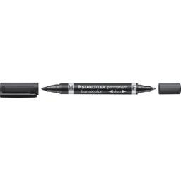 STAEDTLER 348SW - Dúo permanente, F 0,6 mm y M 1,5 mm, negro