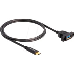 DELOCK 87826 - Cable USB 3,1, C macho a hembra, incorporado, 1 m..