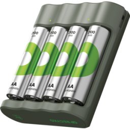 GP-BATTERIES GP B441 2100 4AA - Cargador de sobremesa, NiMH, incl. 4x AA 2100 mAh