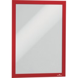 DURABLE 487203 - Marco de información, a4, autoadhesivo, abatible, rojo, 2