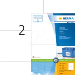 HERMA 4282 - Etiquetas PREMIUM A4, 210 x 148 mm, blanco, adherencia permanent