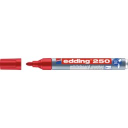 EDDING 250RT - Marcador para pizarra blanca, 1,5 - 3,0 mm, rojo