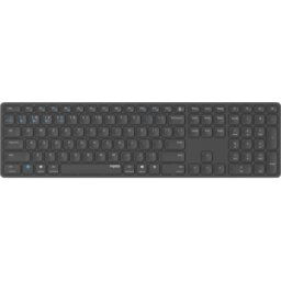 RAPOO E9800M SW - Teclado inalámbrico, Bluetooth/radio, gris oscuro, de