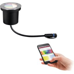 PAULMANN PLM 94274 - Luminaria de suelo empotrada Plug&Shine; IP65 RGBW
