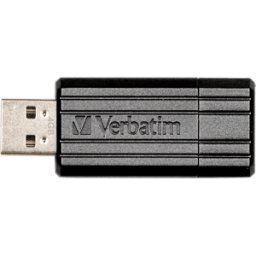VERBATIM PS 128 - Memoria USB, USB 2.0, 128 GB, PinStripe negro