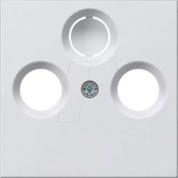 GIRA55 COAX RWM - Cubierta para toma de antena coaxial blanco puro opaco satinado