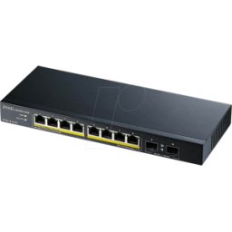 ZYXEL GS110010HP - Switch, 10 puertos, Gigabit Ethernet, PoE+, SFP