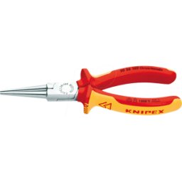KNIPEX KN 30 36 160 - Pinza redonda VDE, pinza de boca larga, 160 mm
