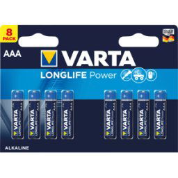 VARTA VAR AL8 MICRO - Pila alcalina Longlife Power, AAA (Micro), paquete de 8