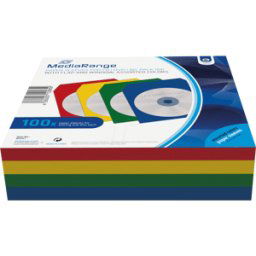 FREI CD-SCHUTZ 100C - Funda de papel para CD/DVD, paquete de 100, color