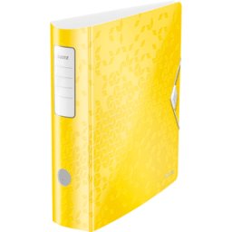 LEITZ 11060016 - Carpeta de calidad 180°, Active WOW, 80 mm, amarilla
