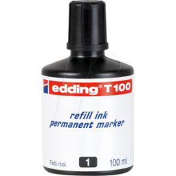 EDDING T100001 - Tinta de relleno, rotulador permanente, T 100, negra