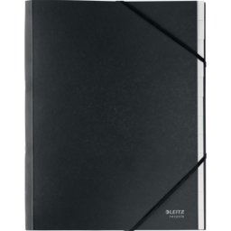 LEITZ 39150095 - Carpeta con orificios, a4, reciclado, 12 compartimentos, negro