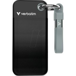 VERBATIM 32190 - Verbatim Pocket SSD mit Schlüsselring, 1TB Schwarz/Grau
