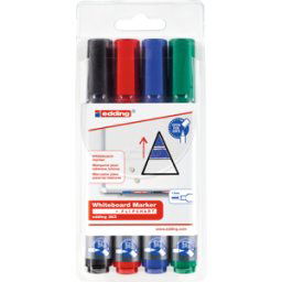 EDDING 363/4S - Marcador para pizarra blanca, 1,0 - 5,0 mm, 4 colores
