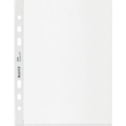 LEITZ 40020003 - Mangas de folleto, A5, 6 orificios, reciclaje, 25 piezas