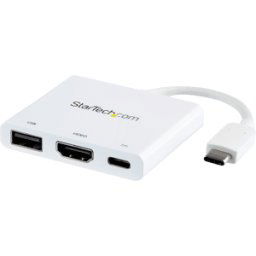 STARTECH.COM ST CDP2HDUACPW - Adaptador multi-puerto USB 3,0 Tipo-C a HDMI, USB-A, blanco