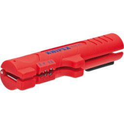 KNIPEX KN 16 64 125 SB - Herramienta pelacables, para cables planos y redondos, 4,0-13,0