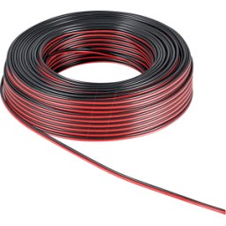 GOOBAY LA 205-25 - Cable de altavoz rojo/negro CU, 25 m