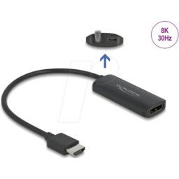 DELOCK 64213 - Adaptador HDMI, clavija HDMI a toma DP