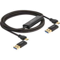 DELOCK 83014 - Cable KM Switch, USB Tipo-C, 2 m