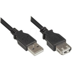 GOOD CONNECTIONS GC 2511-OF01S - Cable USB 2,0, Un macho a Una hembra, 0,15 m..